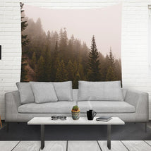 Elevation Drop, Foggy Forest Wall Tapestry