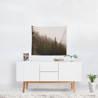 Elevation Drop, Foggy Forest Wall Tapestry