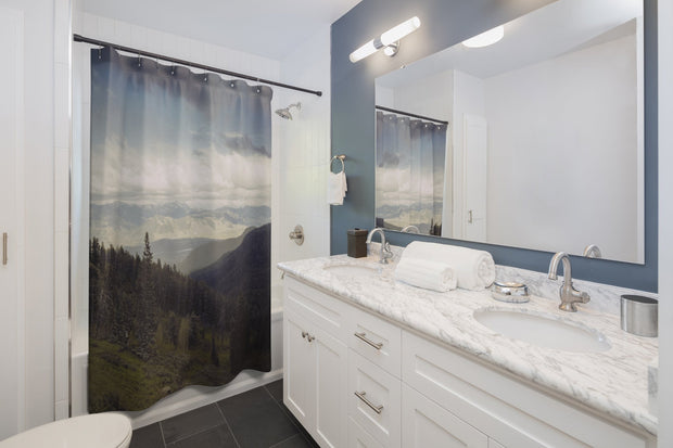 Endless Mountains Shower Curtains 71x74 Printify