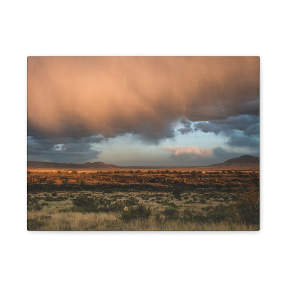 Sturm über der Wüste – Matter Leinwanddruck – fertig zum Aufhängen – New Mexico