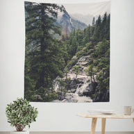 Great Foggy Wilderness Microfiber Wall Tapestry - Decorative