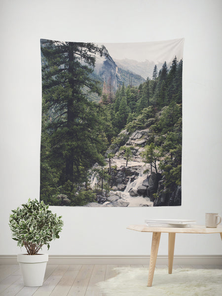 Great Foggy Wilderness Microfiber Wall Tapestry - Decorative