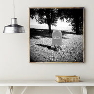 Headstone, Black and White Photo Print