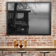 Foggy Dock Black and White Photography