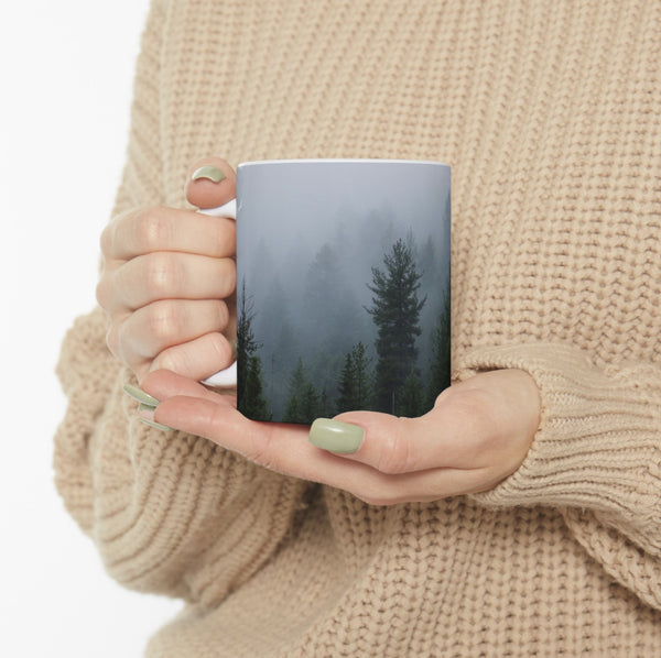 Monday Morning Foggy Forest Coffee Mug - Mugs
