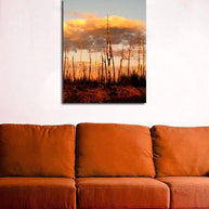 Forest Fire Sunset Nature Wall Art Print - Photography