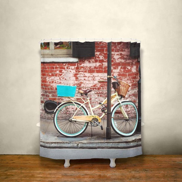 French Quarter Bicycle Shower Curtain Lost In Nature