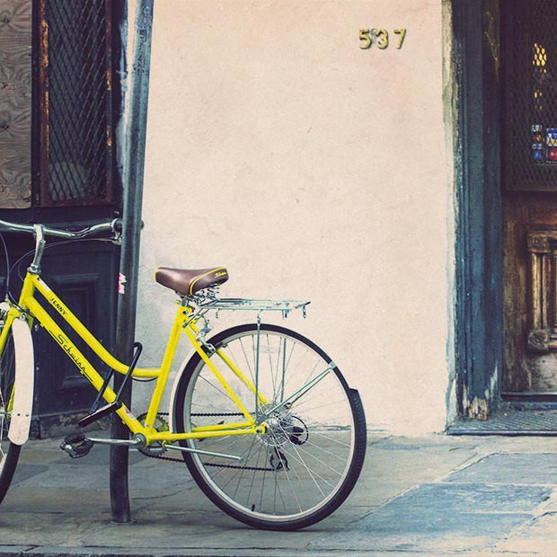Yellow Schwinn Photo Print French Quarter New Orleans