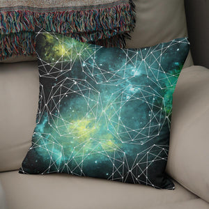 Geometric Space Throw Pillow Lost in Nature