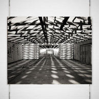Geometric Warehouse Black and White Film Photography