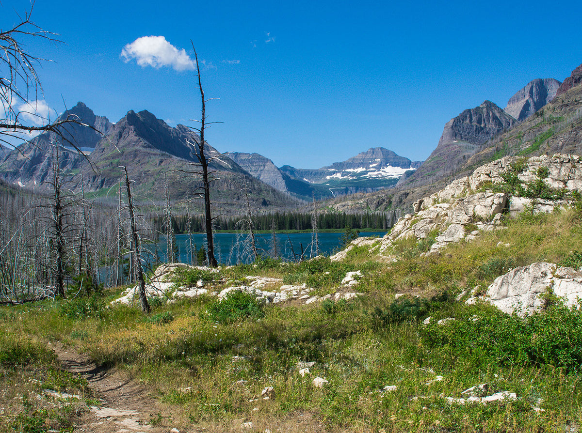 Pristine Glacial Red Eagle Lake - Glacier National Park