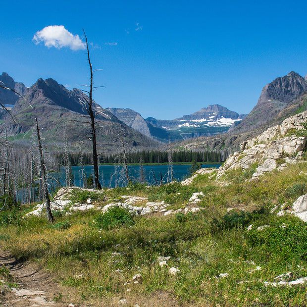 Pristine Glacial Red Eagle Lake - Glacier National Park