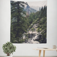 Great Foggy Wilderness Wall Tapestry Lost in Nature