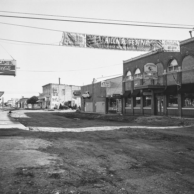Downtown Hillyard Spokane WA Black and White Photo Print -