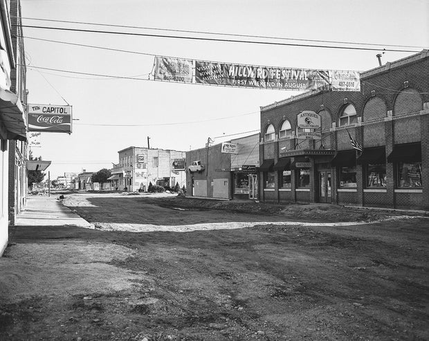 Downtown Hillyard Spokane WA Black and White Photo Print -