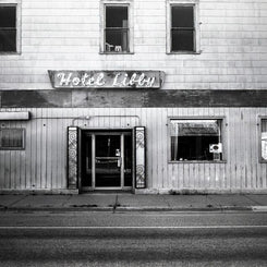 Hotel Libby Montana Black and White Photo Print -