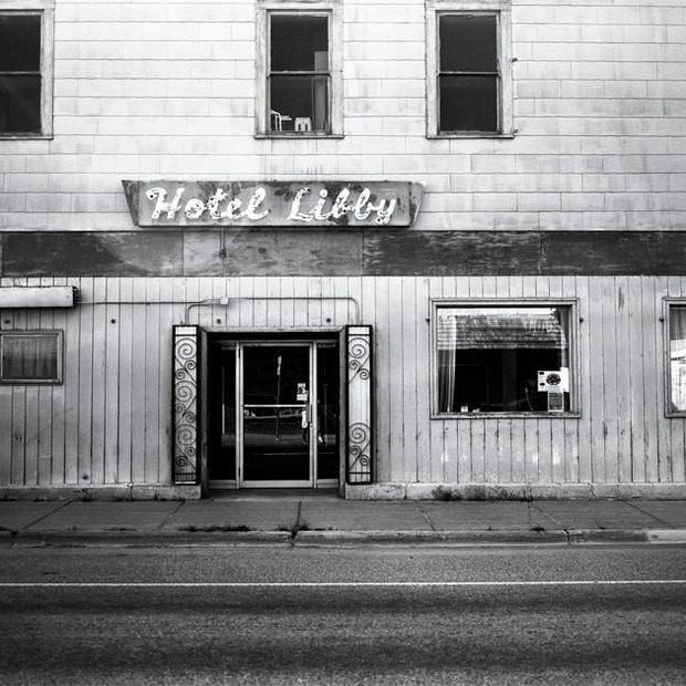 Hotel Libby Montana Black and White Photo Print -
