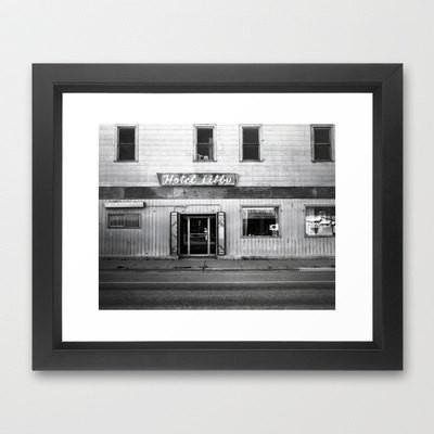 Hotel Libby Montana Black and White Photo Print -