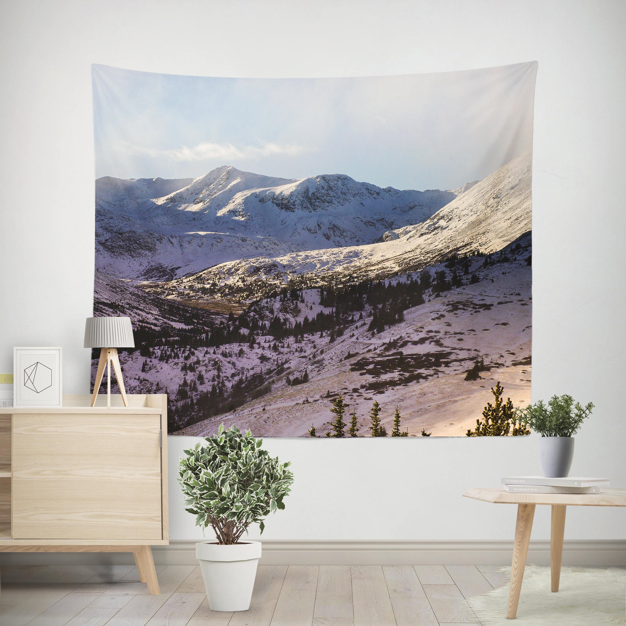 Snowy Mountain Wall Tapestry Colorado Bedroom Decor -
