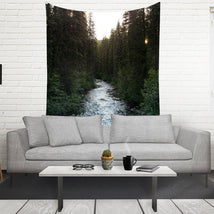 River and Trees Nature Wall Tapestry Montana Decor -