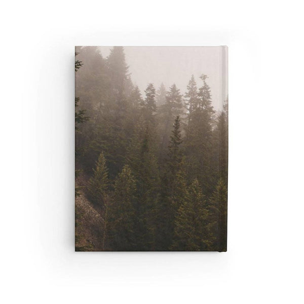 Foggy Forest Notebook - Spiral or Hard Cover Ruled Line -