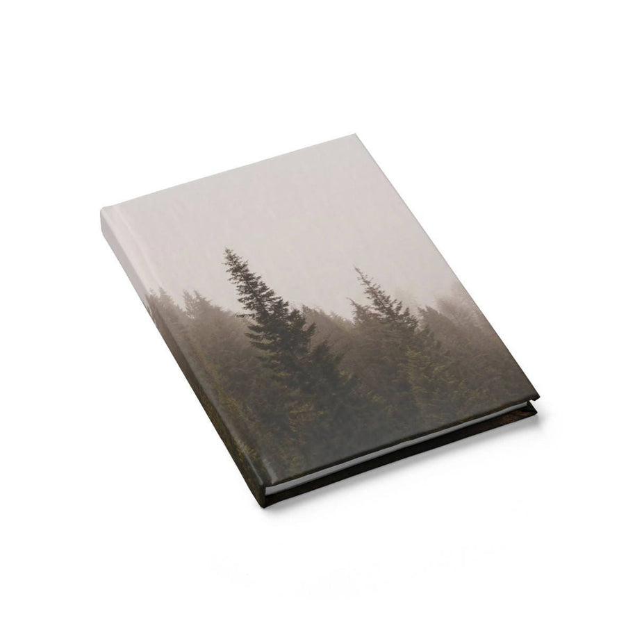 Foggy Forest Notebook - Spiral or Hard Cover Ruled Line -