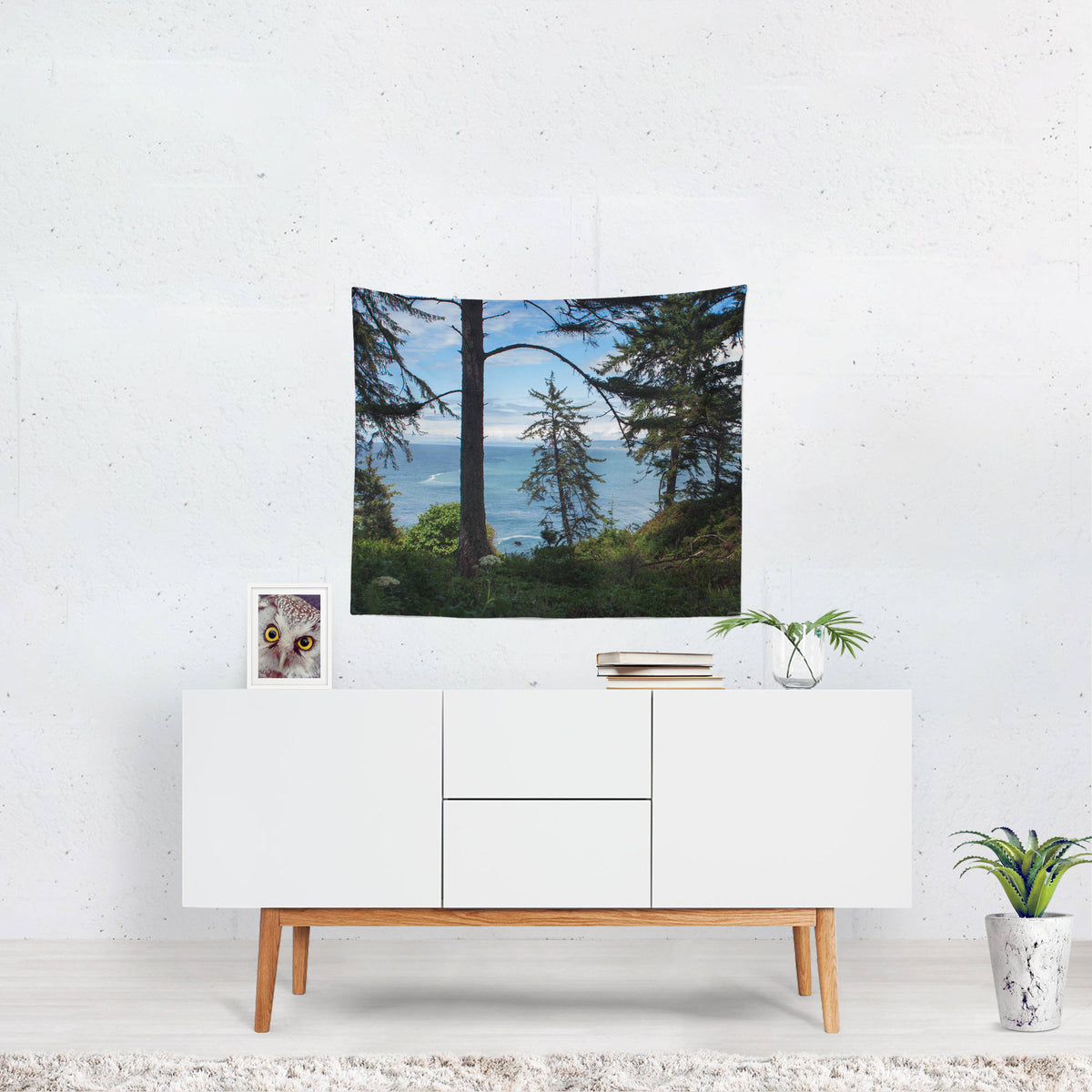Redwood Coast Wall Tapestry California Pacific Ocean
