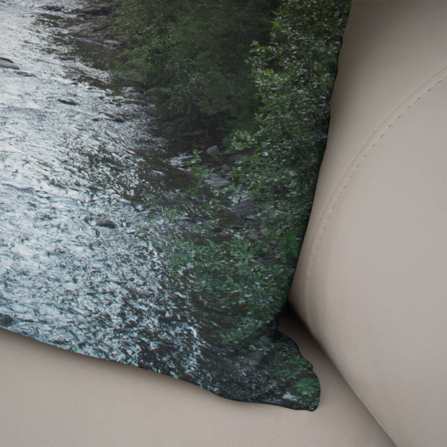 Montana Forest Pillow Cover River and Trees Home Decor -