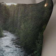 Montana Forest Pillow Cover River and Trees Home Decor -