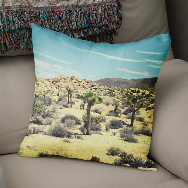 Mojave Desert Throw Pillow Cover Joshua Trees California
