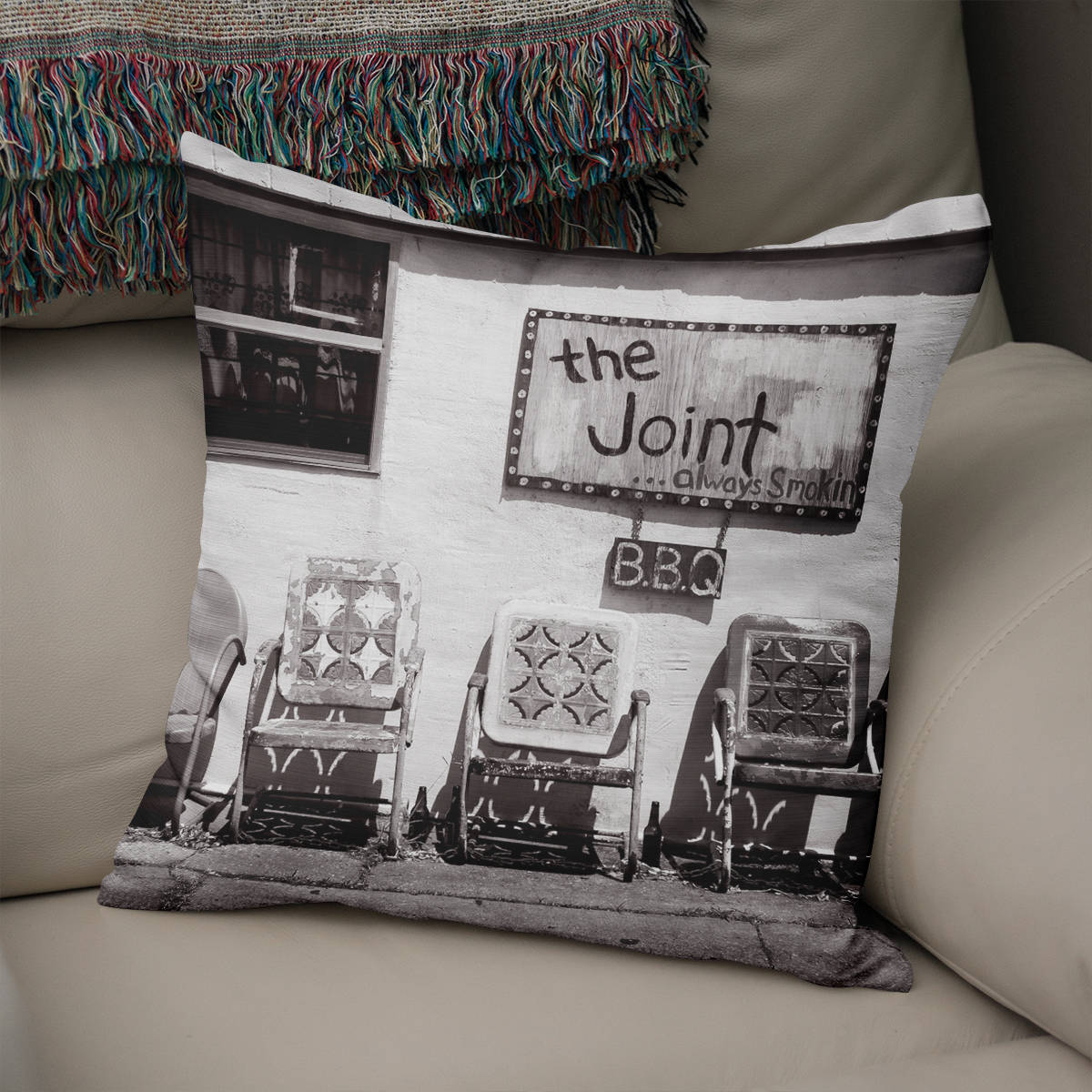 Photo Throw Pillow Cover New Orleans Folk Art Decor -
