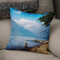 Glacier National Park Throw Pillow Cover Lake McDonald