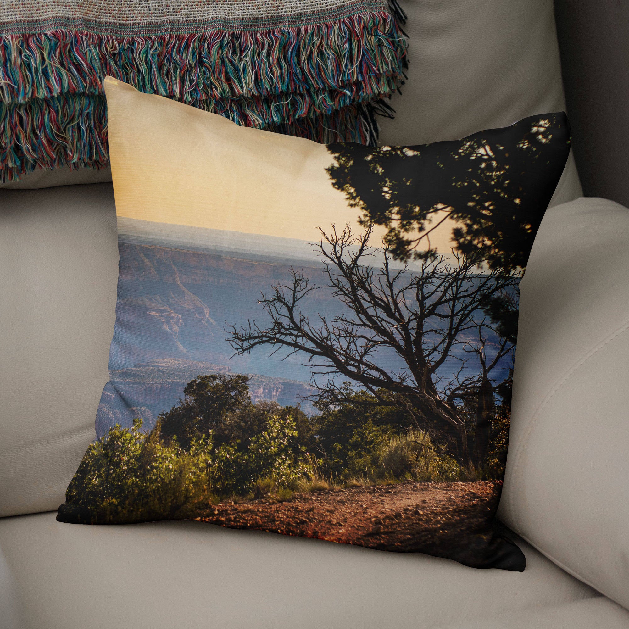 Arizona Desert Throw Pillow Cover Grand Canyon - Pillows