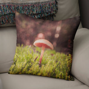 Woodland Pillow Cover Fairy Forest Decor Tiny Mushroom -