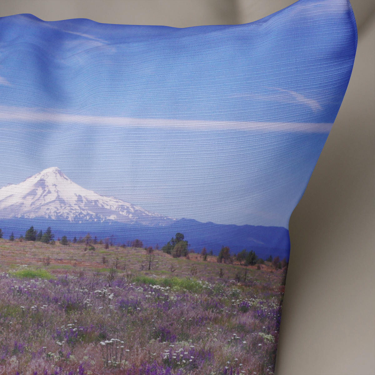 Mt Hood Mountain Couch Cushion Pillow Cover Nature Throw -