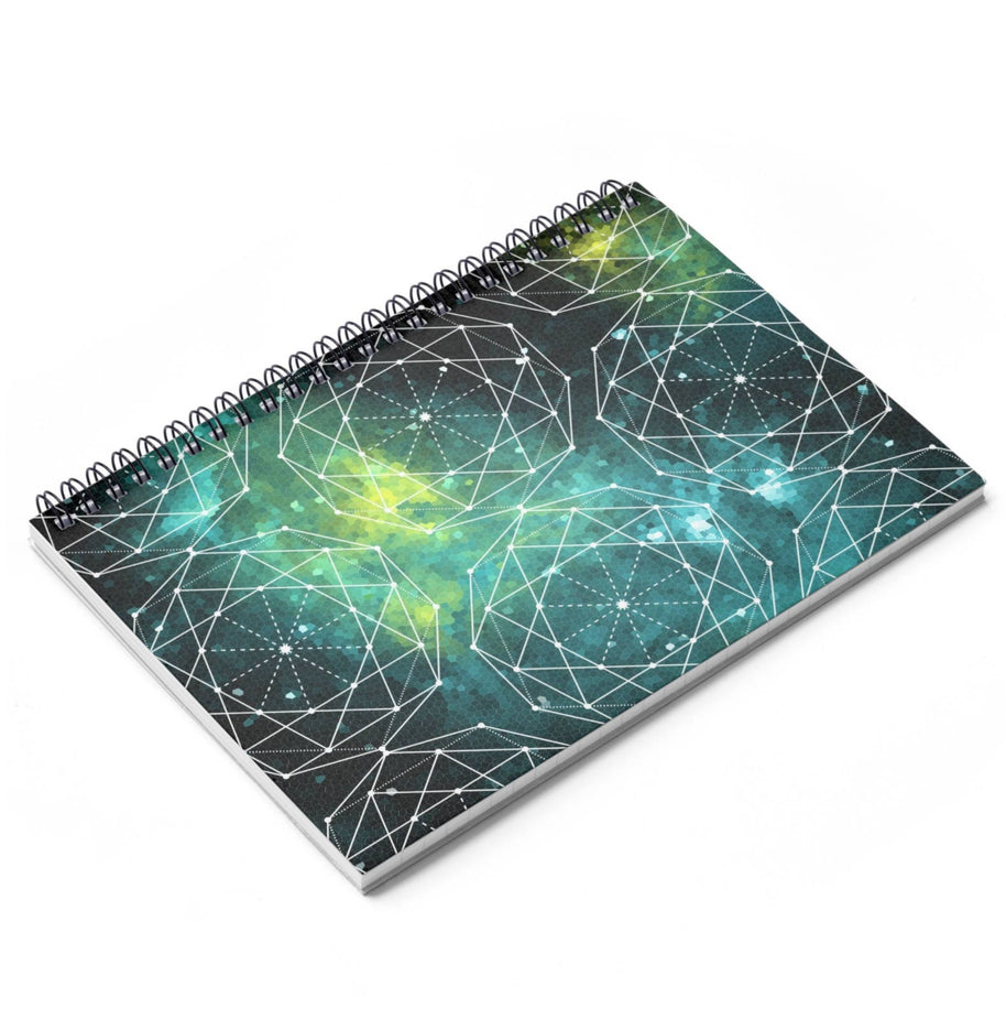 Outer Space Notebook - Spiral or Hard Cover Ruled Line -