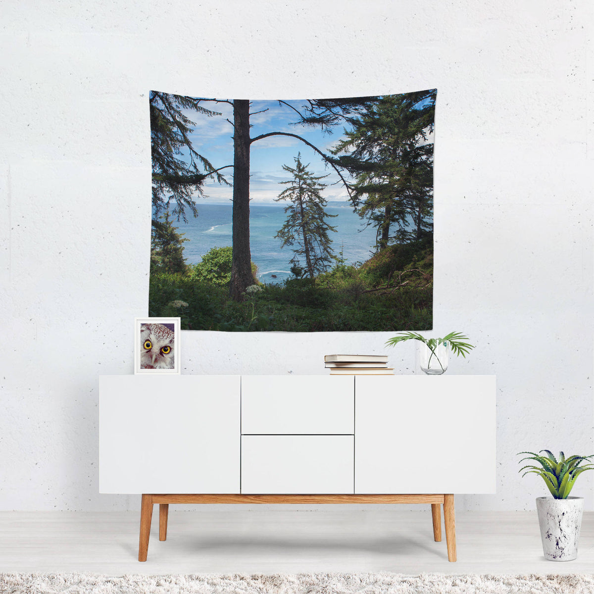 Redwood Coast Wall Tapestry California Pacific Ocean