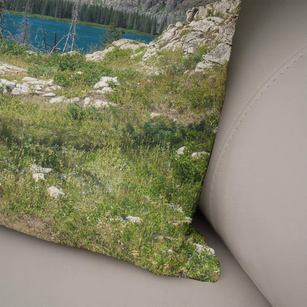 Mountain Lake Pillow Cover Nature Case Glacier National Park