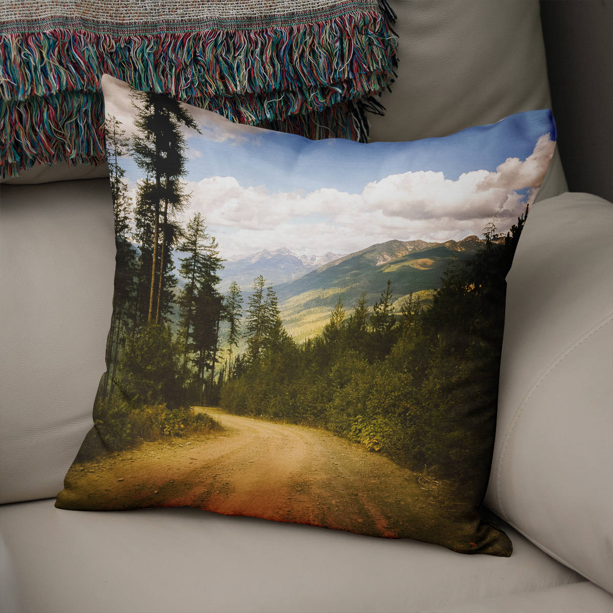 Scenic Landscape Mountains Pillow Cover Canada Home Decor -