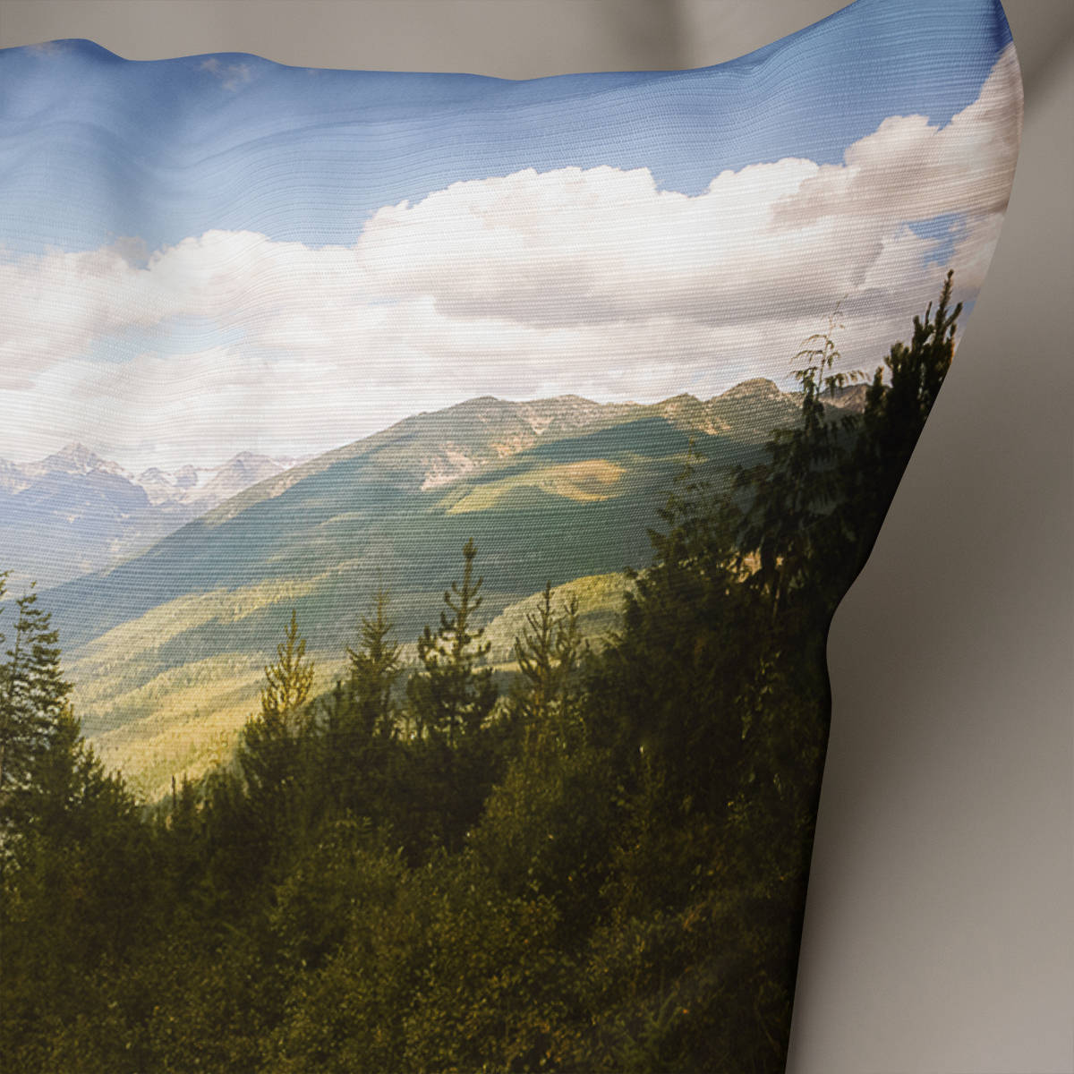 Scenic Landscape Mountains Pillow Cover Canada Home Decor -