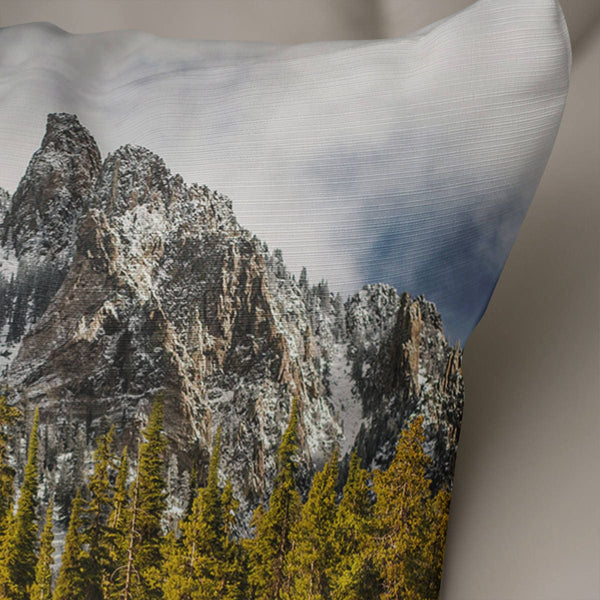 Mountain Peak Throw Pillow Cover Telluride Colorado Decor -