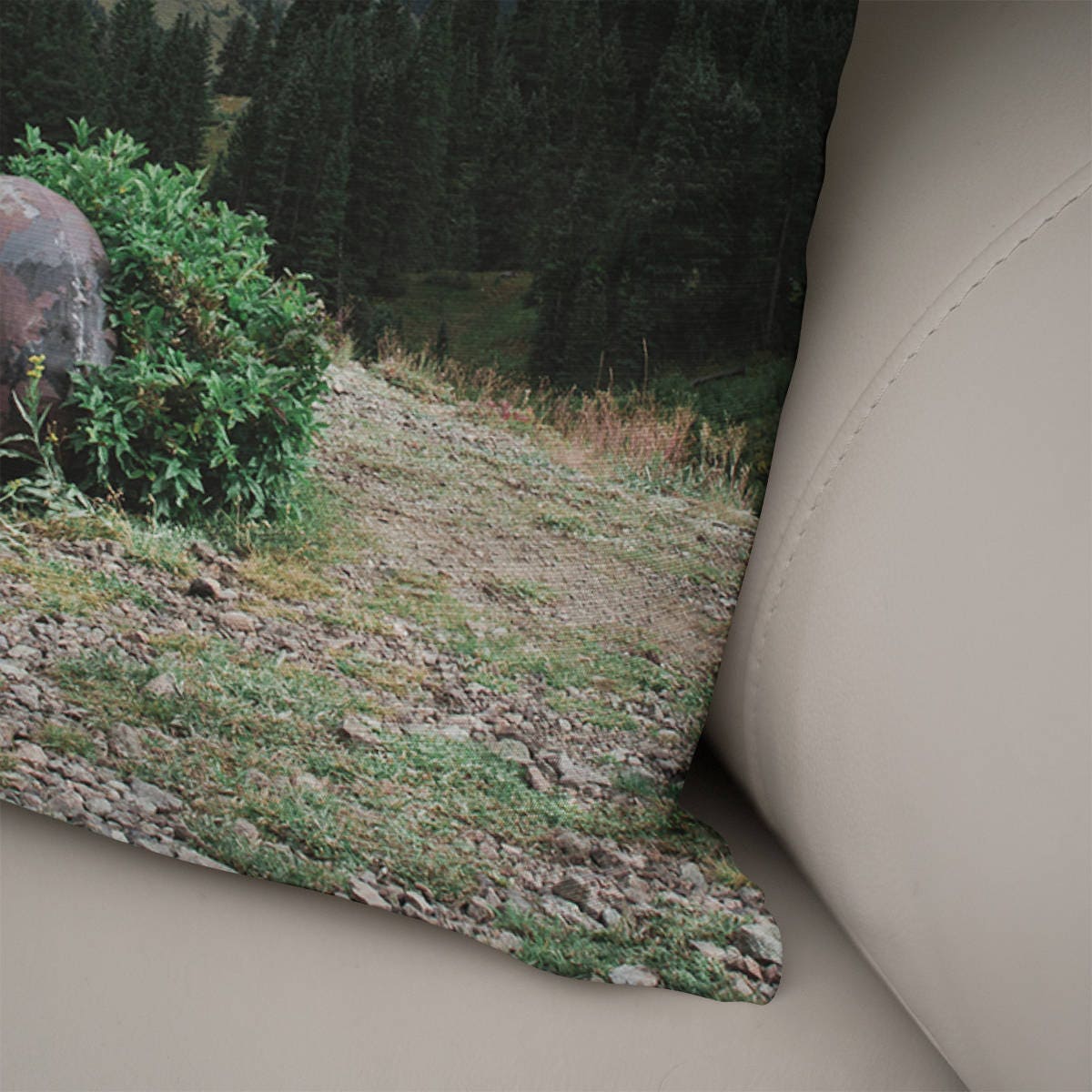 Rustic Throw Pillow Cover Mountain Mining Ghost Town