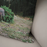 Rustic Throw Pillow Cover Mountain Mining Ghost Town