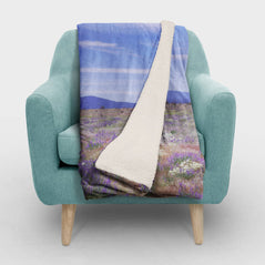 Mt Hood Oregon Warm Fleece Throw Blanket Gift Vegan Sherpa -