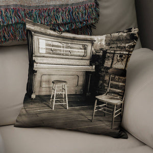 Piano Cabin Throw Pillow Cover Rustic Couch Cushion -