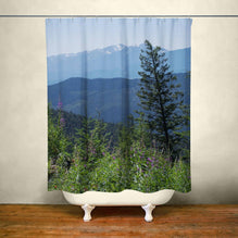 Pine Forest Shower Curtain 71x74 inch - Rocky Mountains