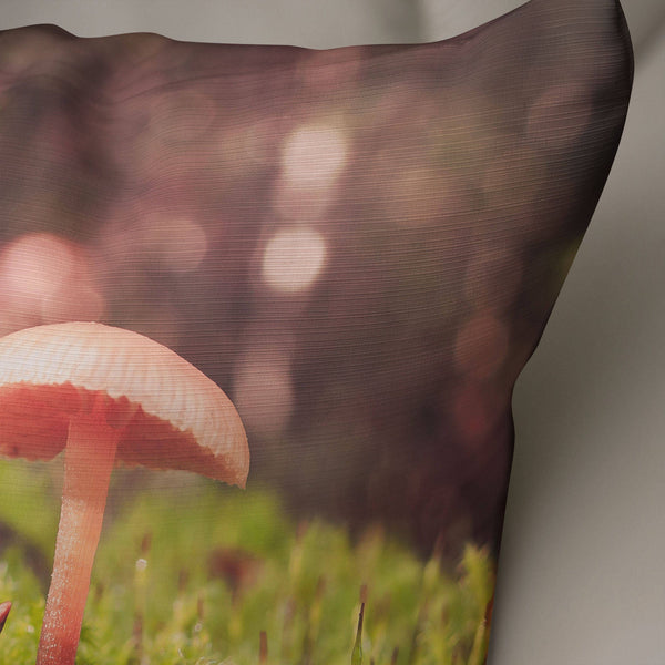 Woodland Pillow Cover Fairy Forest Decor Tiny Mushroom -