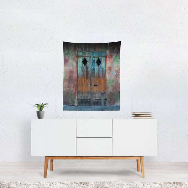 New Orleans Rustic Door Wall Tapestry Shabby Chic -
