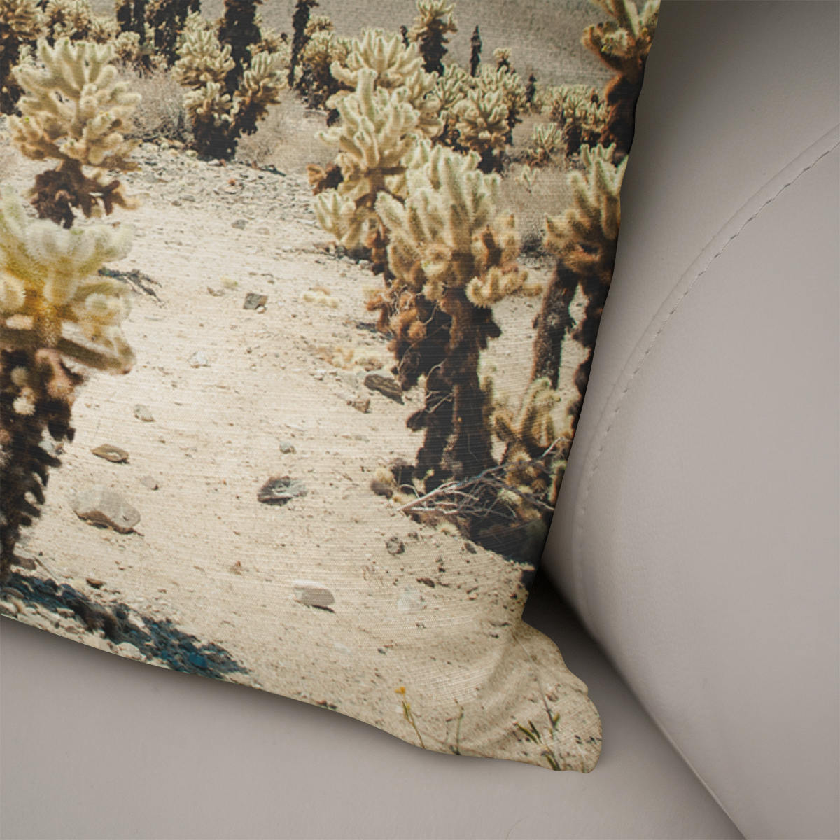 Joshua Tree Desert Throw Pillow Cover Southwest Cholla