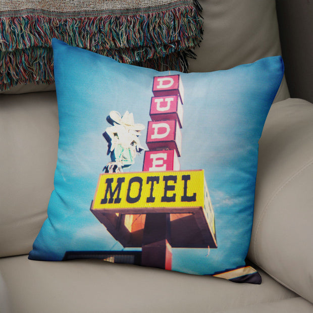 Pop Art Throw Pillow Cover Retro Decor Dude Motel - Pillows